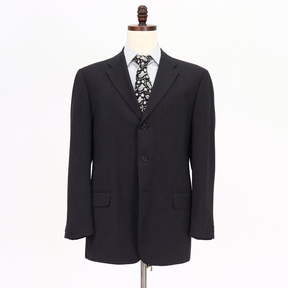Valentino 44R Gray Solid 3-Button Sport Coat Blazer Jacket V667